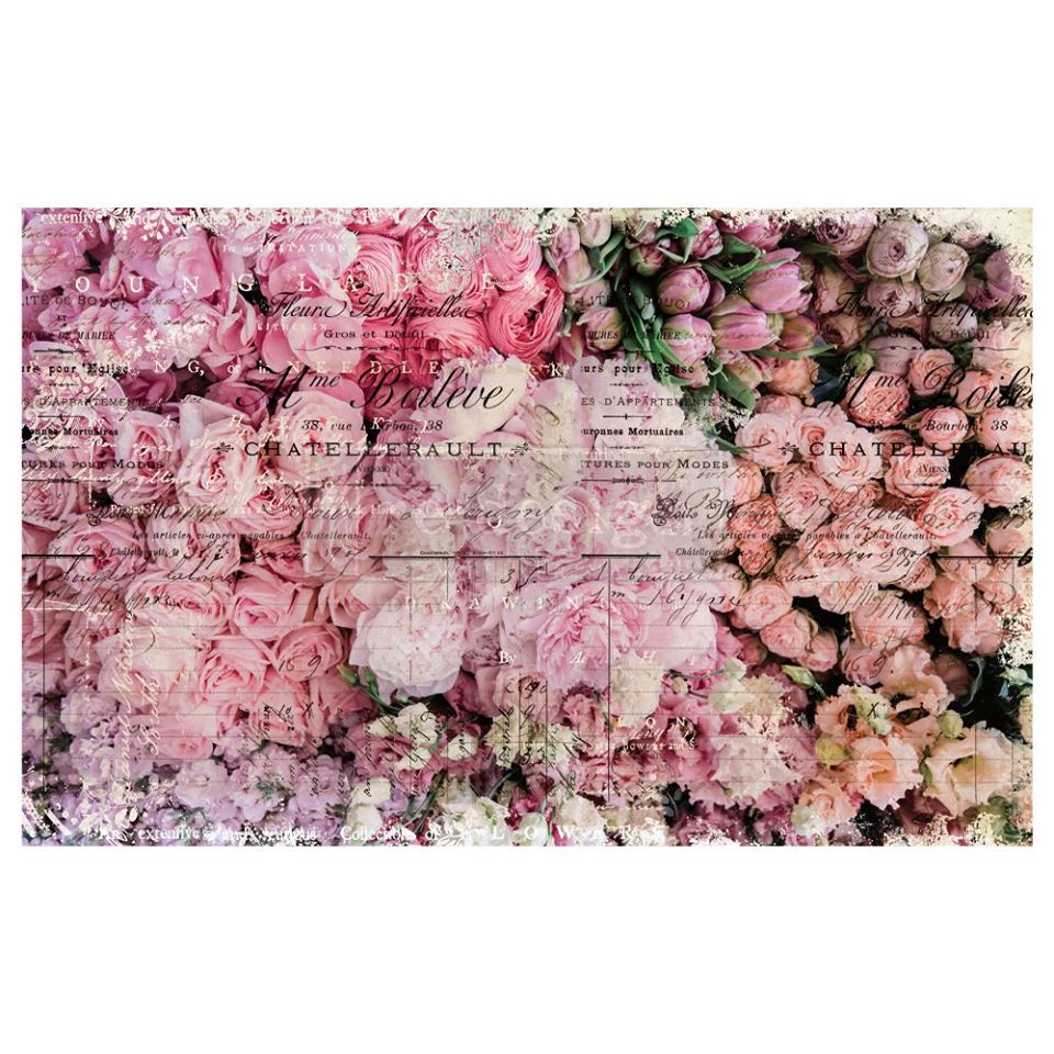 FLOWER MARKET Redesign Decoupage Paper (76.2cm x 48.26cm) - Rustic Farmhouse Charm