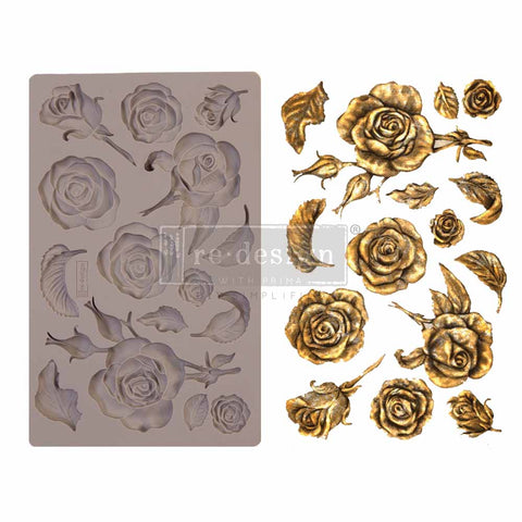 FRAGRANT ROSES Redesign Mould - Rustic Farmhouse Charm