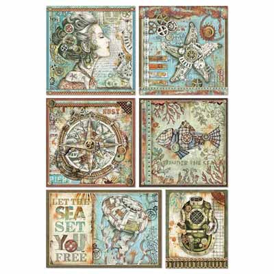 FRAMES STEAMPUNK Rice Paper by Stamperia (A4) - Rustic Farmhouse Charm
