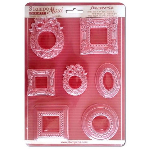 FRAMES Soft Maxi Mould by Stamperia (A4) - Rustic Farmhouse Charm