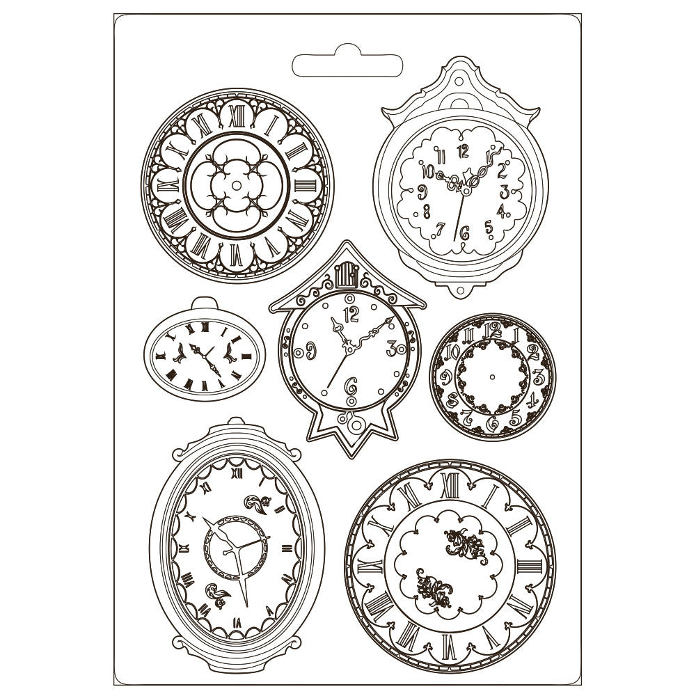 Stamperia Soft Maxi Mould - GARDEN OF PROMISES CLOCKS (A4) – Rustic ...