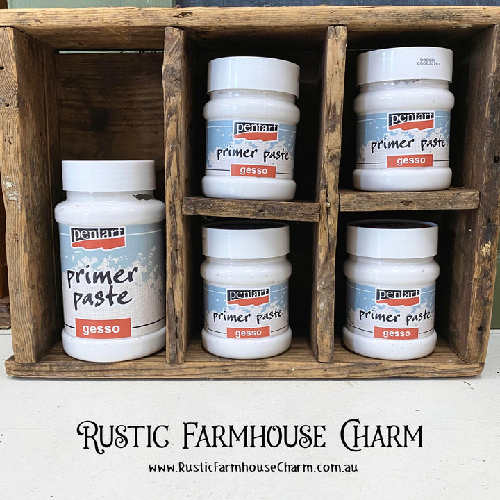 GESSO PRIMER PASTE White/Black by Pentart - Rustic Farmhouse Charm