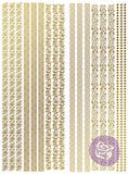 Redesign Transfer - Gilded Inlay Scrolls (Gold-Foiled) - Rustic Farmhouse Charm