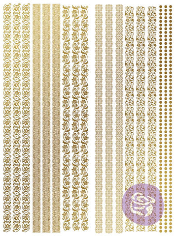 Redesign Transfer - Gilded Inlay Scrolls (Gold-Foiled) - Rustic Farmhouse Charm
