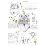 GREY WOLF Redesign Transfer (60.96cm x 88.9cm) - Rustic Farmhouse Charm