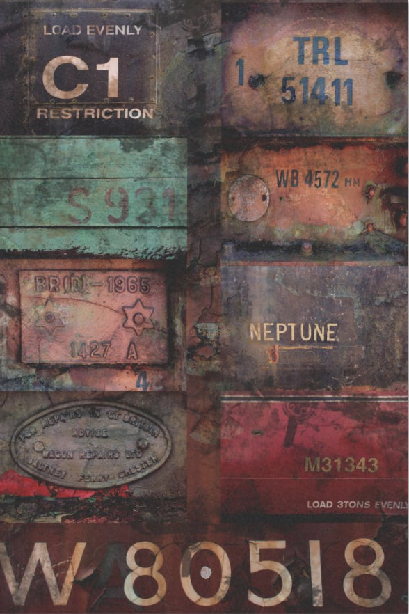 Decoupage Tissue Paper - Grunge Garage Signage (50.8cm x 76.2cm) - Rustic Farmhouse Charm