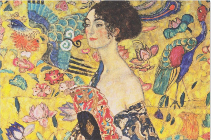 Decoupage Tissue Paper - Gustav Klimt Painting 'Lady with Fan' (50.8cm x 76.2cm) - Rustic Farmhouse Charm