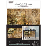 NEW! HILLTOP CASTLE Redesign A1 Decoupage Rice Paper (59.44cm x 84.07cm) - Rustic Farmhouse Charm