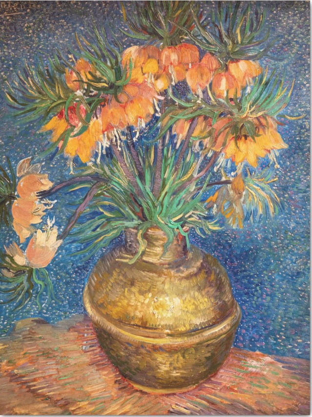 Decoupage Tissue Paper - Imperial Fritillaries in a Copper Vase by Vincent van Gogh (2 sizes) - Rustic Farmhouse Charm