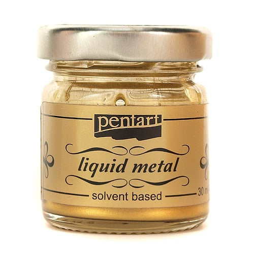 ANTIQUE GOLD Liquid Metal Paint by Pentart 30ml - Rustic Farmhouse Charm