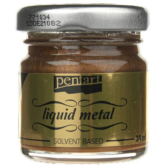 BRASS-BRONZE Liquid Metal Paint by Pentart 30ml - Rustic Farmhouse Charm