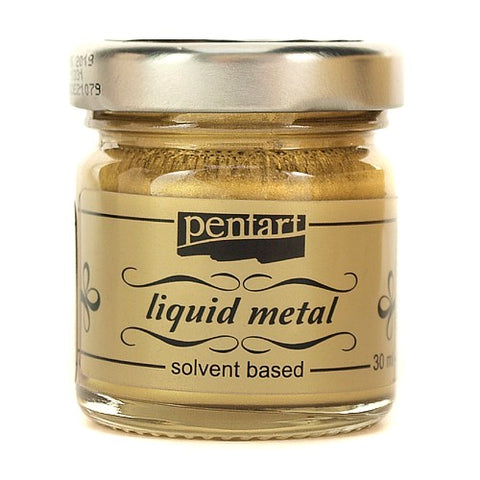 GOLD Liquid Metal Paint by Pentart 30ml - Rustic Farmhouse Charm