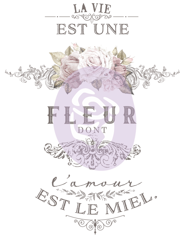 Redesign Transfer - L'amour Est Le Miel 91.4cm x 68.6cm - Rustic Farmhouse Charm