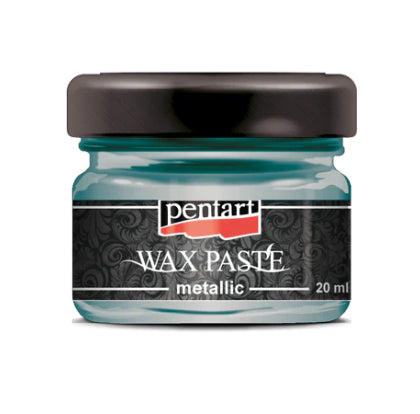 TURTLE GREEN Metallic Wax Paste by Pentart 20ml - Rustic Farmhouse Charm