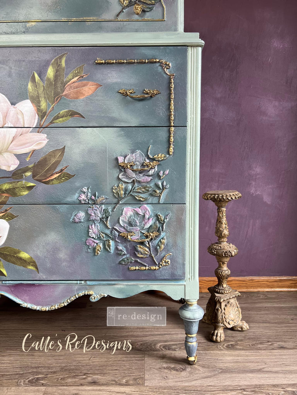 NEW! Redesign Mould - MAGNOLIA BLOOMS - Rustic Farmhouse Charm