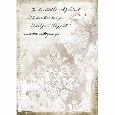 MANUSCRIPTS Rice Paper by Stamperia (A4) - Rustic Farmhouse Charm