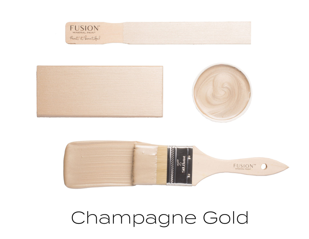 CHAMPAGNE GOLD Fusion™ Metallic Paint (250ml) - Rustic Farmhouse Charm