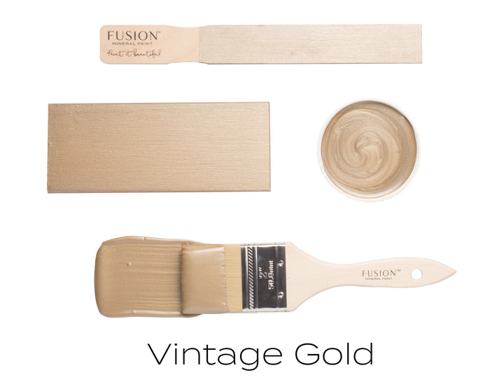 VINTAGE GOLD Fusion™ Metallic Paint (250ml) - Rustic Farmhouse Charm