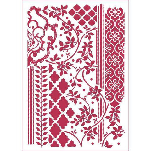 MIXED TAPESTRY Stencil by Stamperia (29.7cm x 21cm) - Rustic Farmhouse Charm