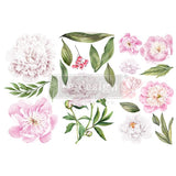 MORNING PEONIES Redesign Transfer (3 sheets, each 15.24cm x 30.48cm) - Rustic Farmhouse Charm