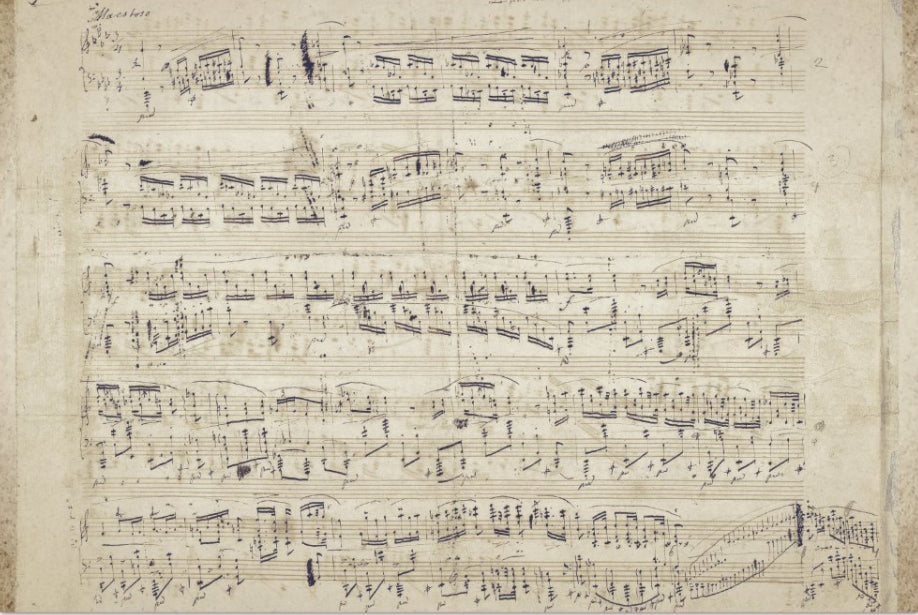 Decoupage Tissue Paper - Mozart's Music Score (50.8cm x 76.2cm) - Rustic Farmhouse Charm