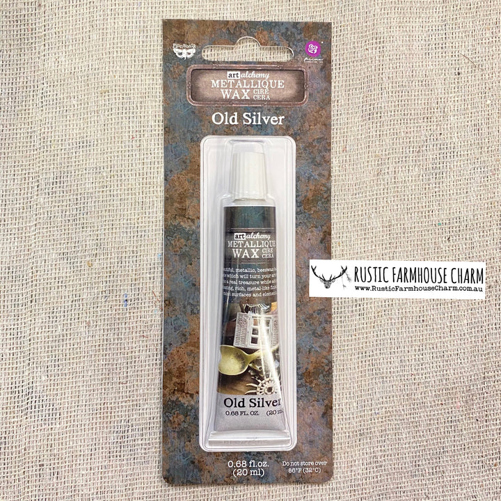 OLD SILVER Finnabair Metallique Wax (Art Alchemy) - Rustic Farmhouse Charm