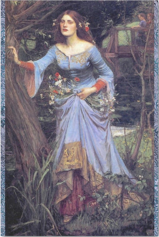 Decoupage Tissue Paper - John Waterhouse Painting 'Ophelia in Blue' (43.18cm x 58.42cm) - Rustic Farmhouse Charm