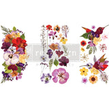 NEW! ORGANIC FLORA Redesign Transfer (3 sheets, each 15.24cm x 30.48cm) - Rustic Farmhouse Charm