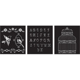 BIRDCAGE Stencil Set of 3 by Plaid FolkArt (21.59cm x 24.13cm) - Rustic Farmhouse Charm