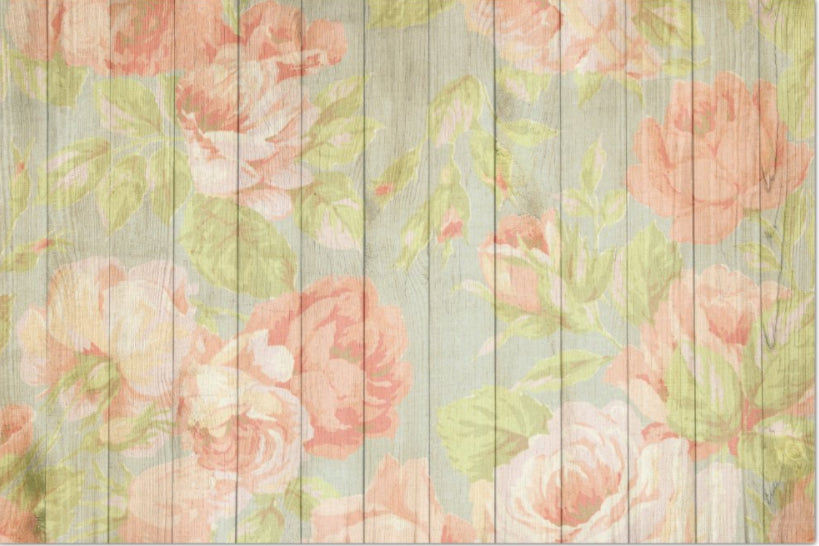 Decoupage Tissue Paper - Pastel Pink Roses on Wood Panels (50.8cm x 76.2cm) - Rustic Farmhouse Charm