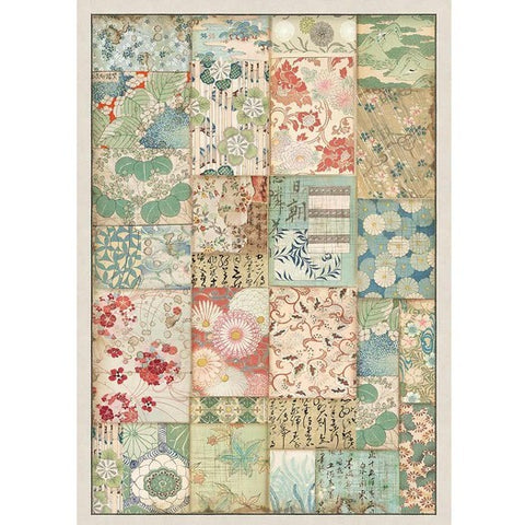 PATCHWORK Rice Paper by Stamperia (A4) - Rustic Farmhouse Charm