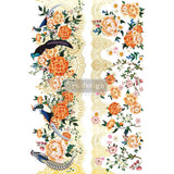 CECE PHEASANTS & PEONIES Redesign Transfer (60.96cm x 88.9cm) - Rustic Farmhouse Charm