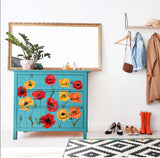 Redesign Transfer - POPPY GARDENS (76.2cm x 60.96cm) - Rustic Farmhouse Charm