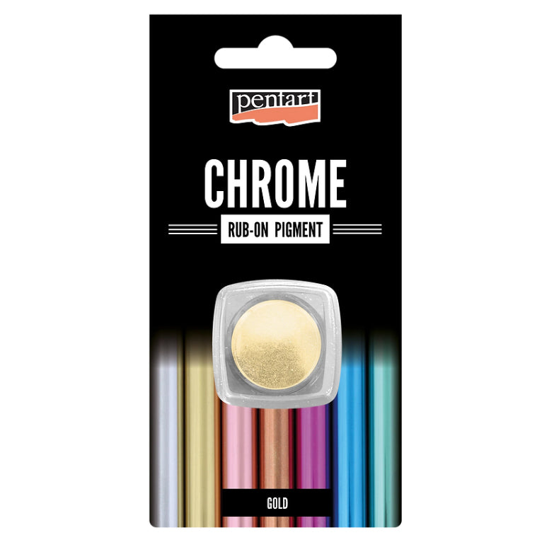GOLD Chrome Rub-On Pigment by Pentart 0.5g - Rustic Farmhouse Charm
