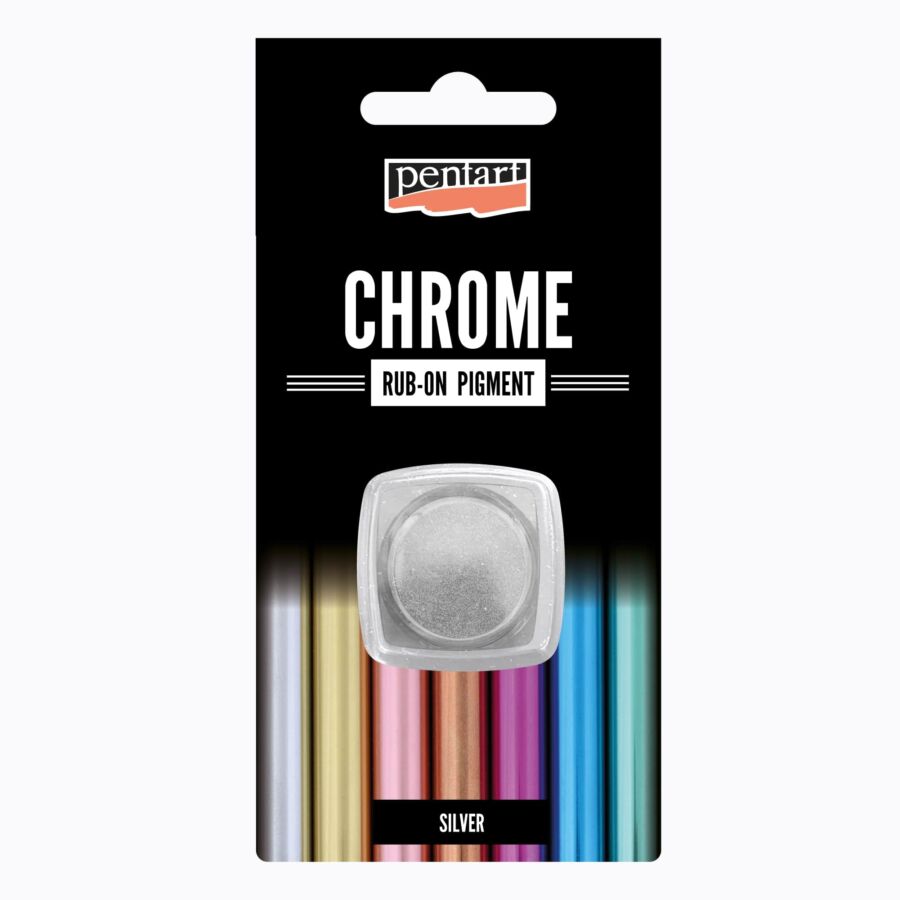 SILVER Chrome Rub-On Pigment by Pentart 0.5g - Rustic Farmhouse Charm