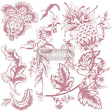 RUSTIC FLORAL ELEMENTS Redesign Décor Stamp 12"x12" - Rustic Farmhouse Charm