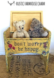 Cheery Chippy Jarrah Storage Stool - Rustic Farmhouse Charm
