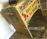 Cheery Chippy Jarrah Storage Stool - Rustic Farmhouse Charm