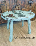 A Little Chippy Farmhouse Stool - Rustic Farmhouse Charm