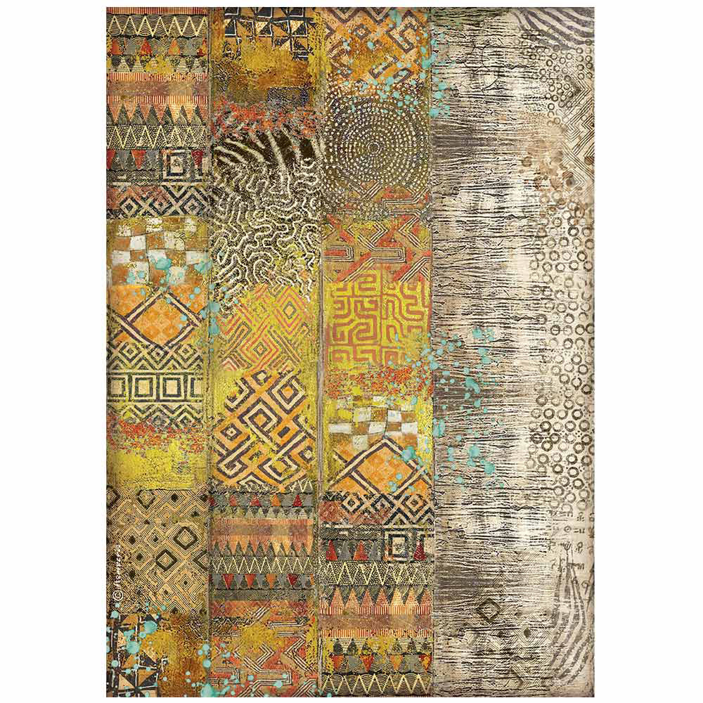 SAVANNA PATTERN Rice Paper by Stamperia (A4) - Rustic Farmhouse Charm