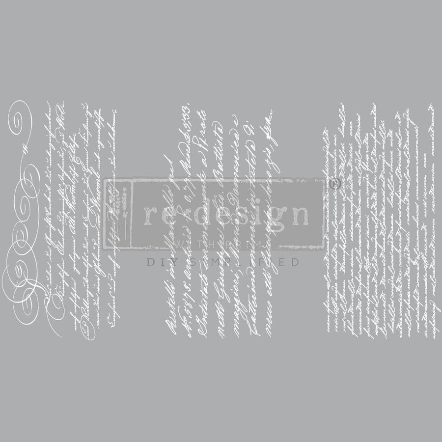 NEW! SECRET LETTER II Redesign Transfer (3 sheets, each 15.24cm x 30.48cm) - Rustic Farmhouse Charm