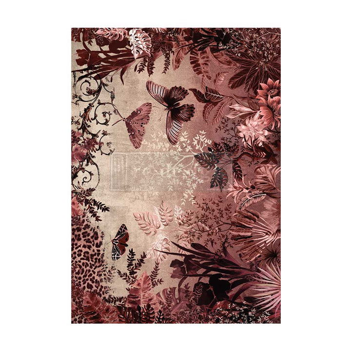 NEW! SEPIA RAINFOREST Redesign A1 Decoupage Fibre Paper (59.44cm x 84.07cm) - Rustic Farmhouse Charm