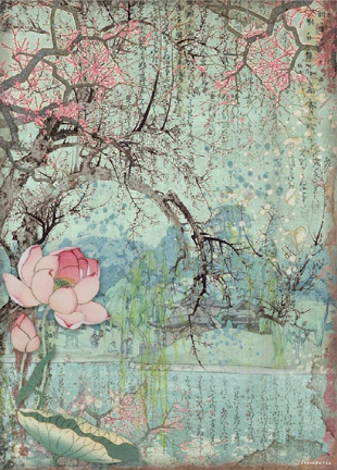 ORIENTAL TREE (Sir Vagabond in Japan) Rice Paper by Stamperia (A4) - Rustic Farmhouse Charm