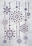 Stencil - Snowflake Icicles (A4) - Rustic Farmhouse Charm