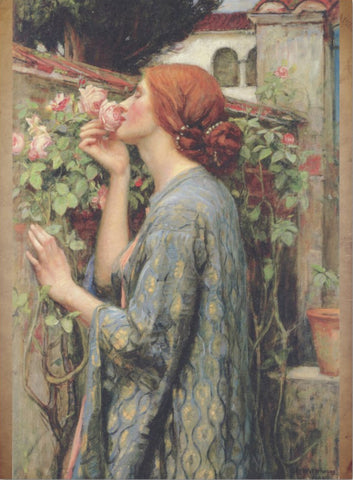 Decoupage Tissue Paper - John Waterhouse Painting 'The Soul of the Rose' (2 sizes) - Rustic Farmhouse Charm