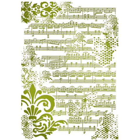 STAVE Stencil by Stamperia (29.7cm x 21cm) - Rustic Farmhouse Charm