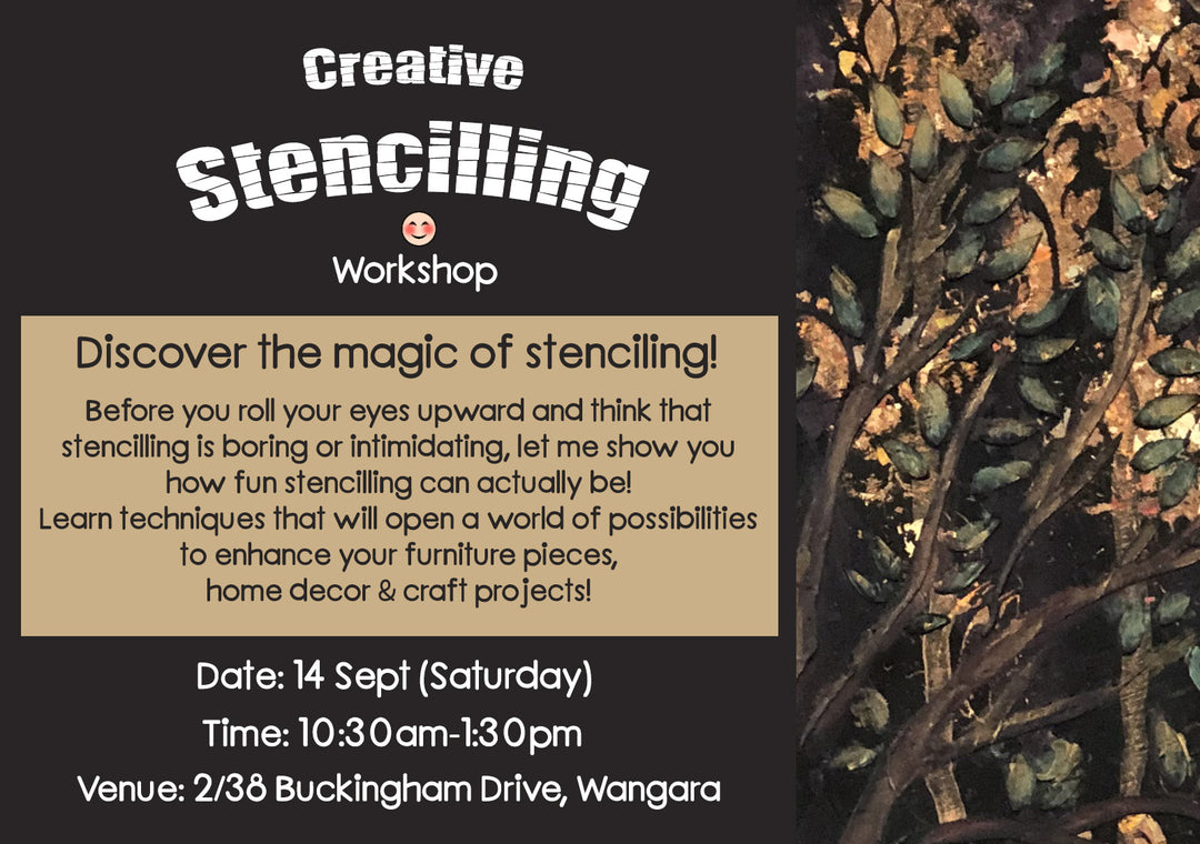 Workshop: "Creative Stencilling" (14 September 2019, Sat) - Rustic Farmhouse Charm