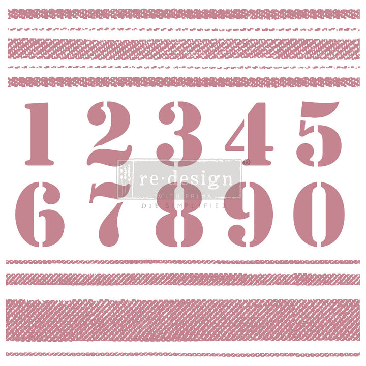 STRIPES Redesign Décor Stamp 12"x12" - Rustic Farmhouse Charm