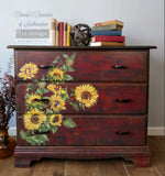 SUNFLOWER Redesign Transfer (60.96cm x 88.9cm) - Rustic Farmhouse Charm