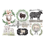 SWEET LAMB Redesign Transfer (3 sheets, each 15.24cm x 30.48cm) - Rustic Farmhouse Charm